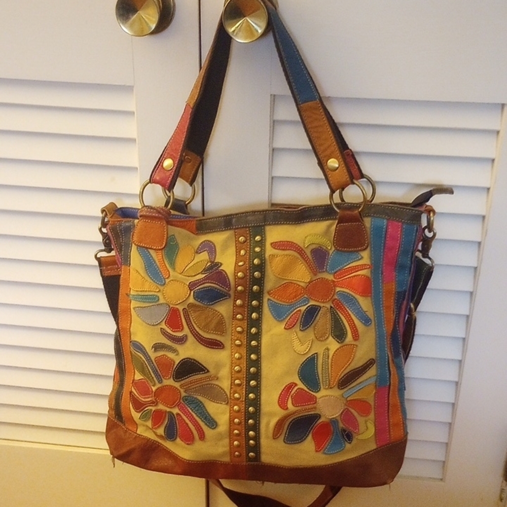 Colorful Floral Women's Tote Bag